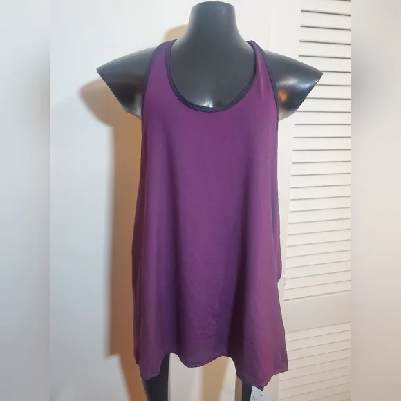 Adidas plum & black strappy tank - Picture 1 of 5